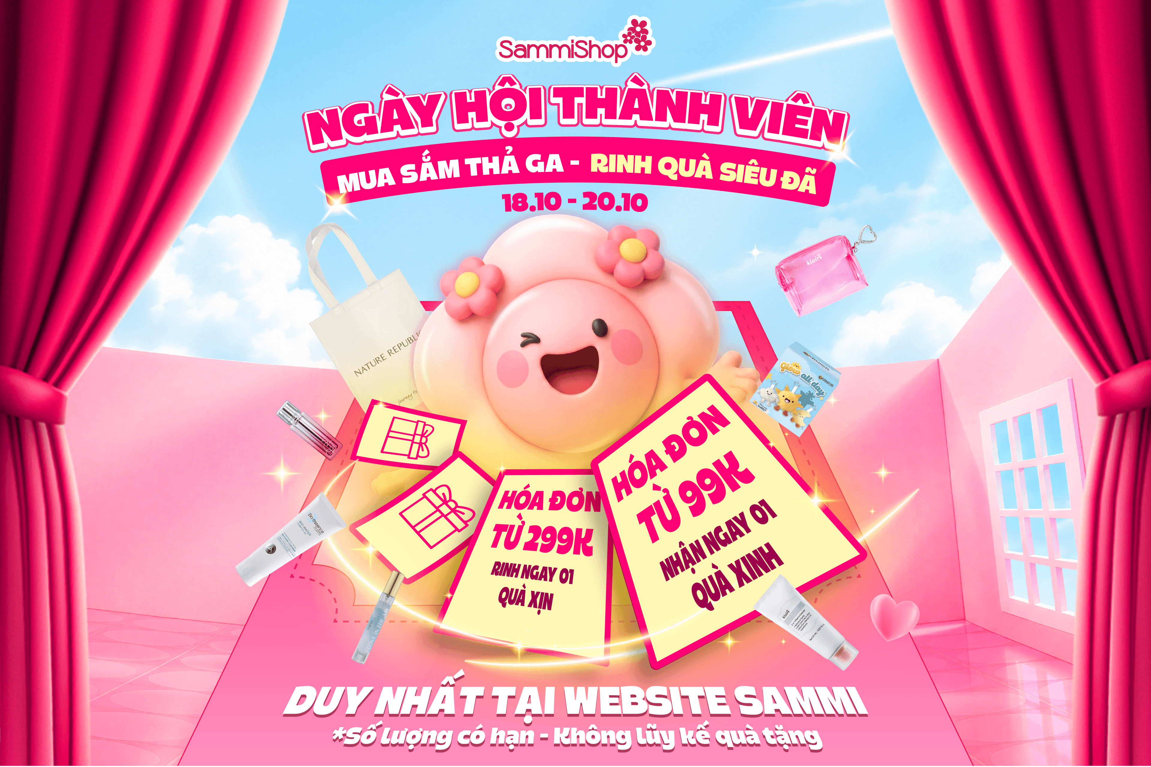 18.10 - 20.10 | NGÀY HỘI THÀNH VIÊN SAMMISHOP: MUA SẮM THẢ GA, RINH QUÀ SIÊU ĐÃ