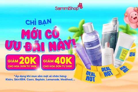 ĐẶC QUYỀN RIÊNG BẠN – NHẬN VOUCHER GIẢM ĐẾN 40K TỪ SAMMISHOP