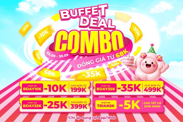 BUFFET DEAL COMBO - ĐỒNG GIÁ TỪ 68K