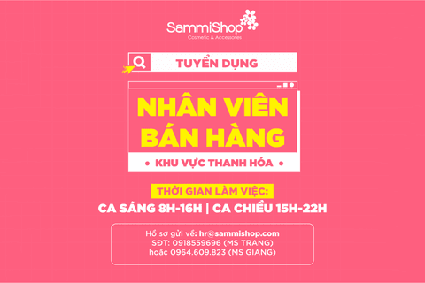 TUYỂN DỤNG NHÂN VIÊN BÁN HÀNG KHU VỰC THANH HÓA