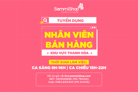 TUYỂN DỤNG NHÂN VIÊN BÁN HÀNG KHU VỰC THANH HÓA