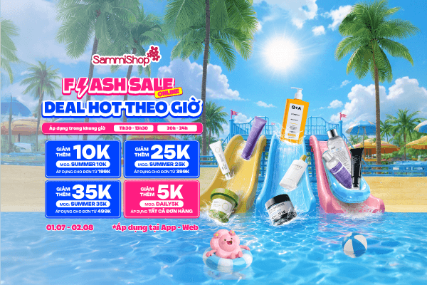 FLASH SALE TẠI SAMMISHOP: DEAL HOT THEO GIỜ, CHỐT NHANH KẺO LỠ