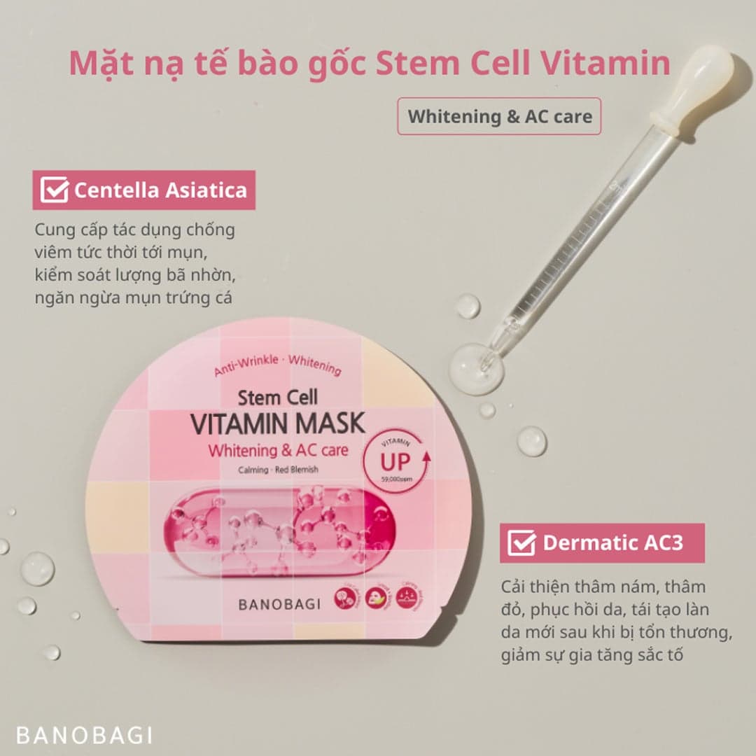 BANOBAGI Mặt Nạ Giấy Stem Cell Vitamin Mask 30g thumb 7