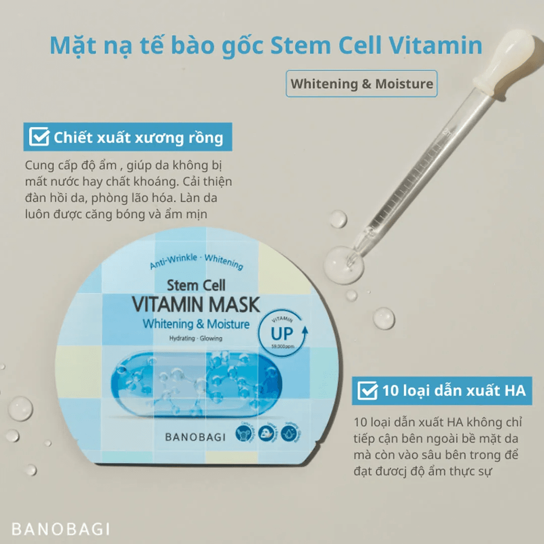 BANOBAGI Mặt Nạ Giấy Stem Cell Vitamin Mask 30g thumb 10