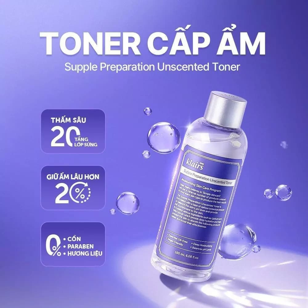 Dear, Klairs nước hoa hồng Supple Preparation Unscented Toner thumb 5